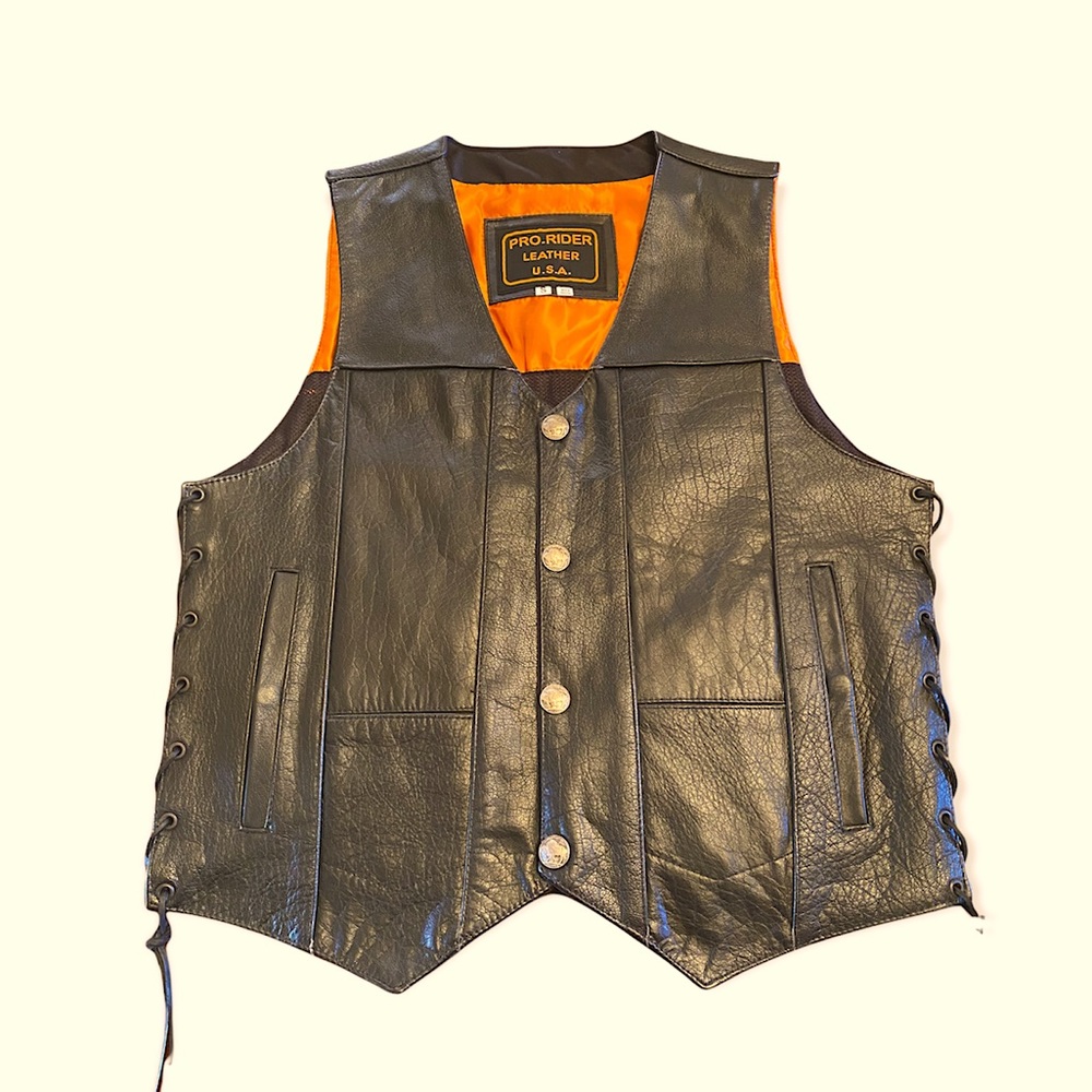 New Leather Carry and Conceal Motorcycle Vest